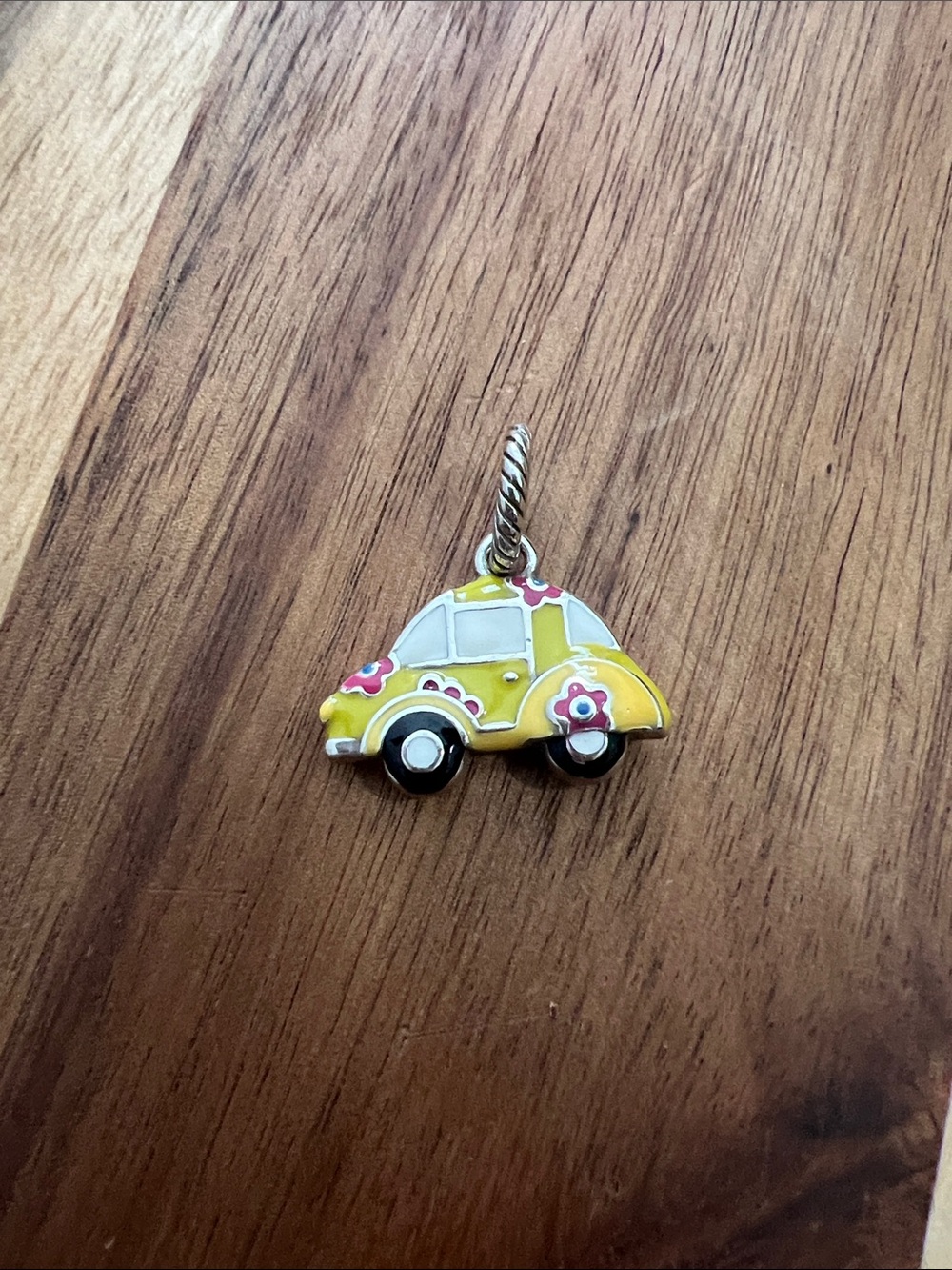 Brighton Yellow Floral Car Charm for Kids Jewelry